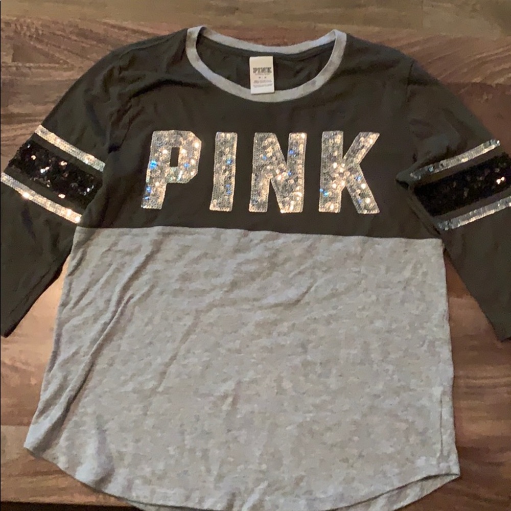 Olive green Pink shirt